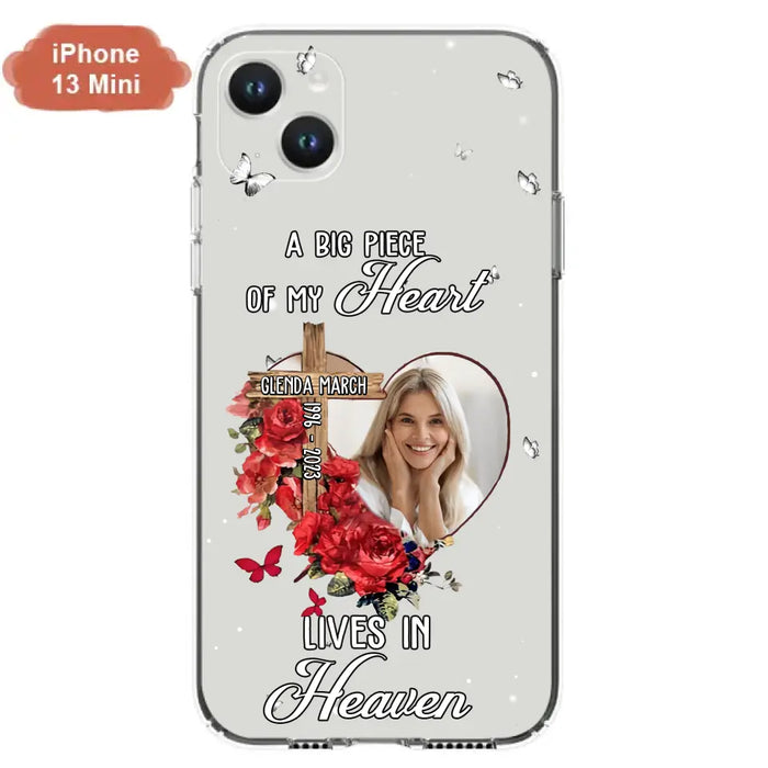 Custom Personalized Memorial Phone Case - Memorial Gift Idea For Family - Case For iPhone/Samsung - The Moment Your Heart Stopped Mine Changed Forever