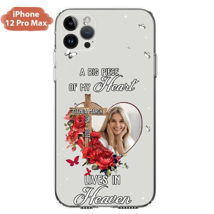 Custom Personalized Memorial Phone Case - Memorial Gift Idea For Family - Case For iPhone/Samsung - The Moment Your Heart Stopped Mine Changed Forever