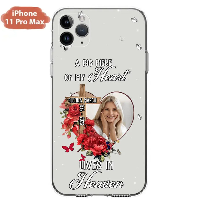 Custom Personalized Memorial Phone Case - Memorial Gift Idea For Family - Case For iPhone/Samsung - The Moment Your Heart Stopped Mine Changed Forever