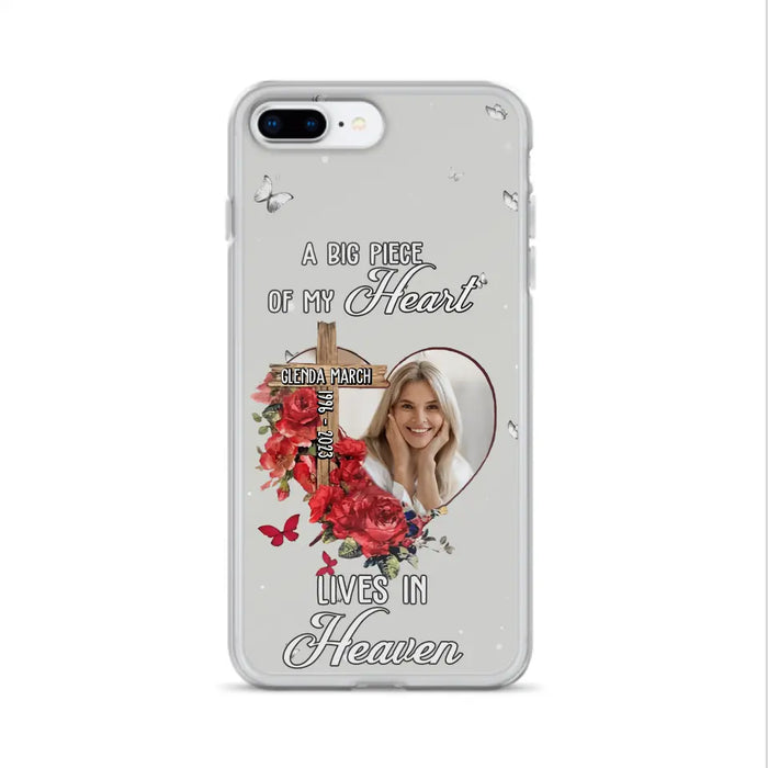 Custom Personalized Memorial Phone Case - Memorial Gift Idea For Family - Case For iPhone/Samsung - The Moment Your Heart Stopped Mine Changed Forever