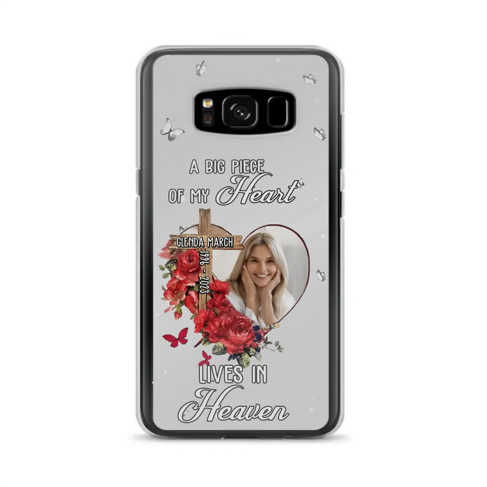 Custom Personalized Memorial Phone Case - Memorial Gift Idea For Family - Case For iPhone/Samsung - The Moment Your Heart Stopped Mine Changed Forever