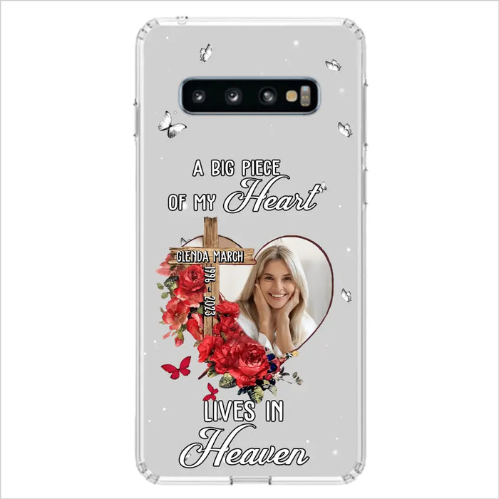 Custom Personalized Memorial Phone Case - Memorial Gift Idea For Family - Case For iPhone/Samsung - The Moment Your Heart Stopped Mine Changed Forever