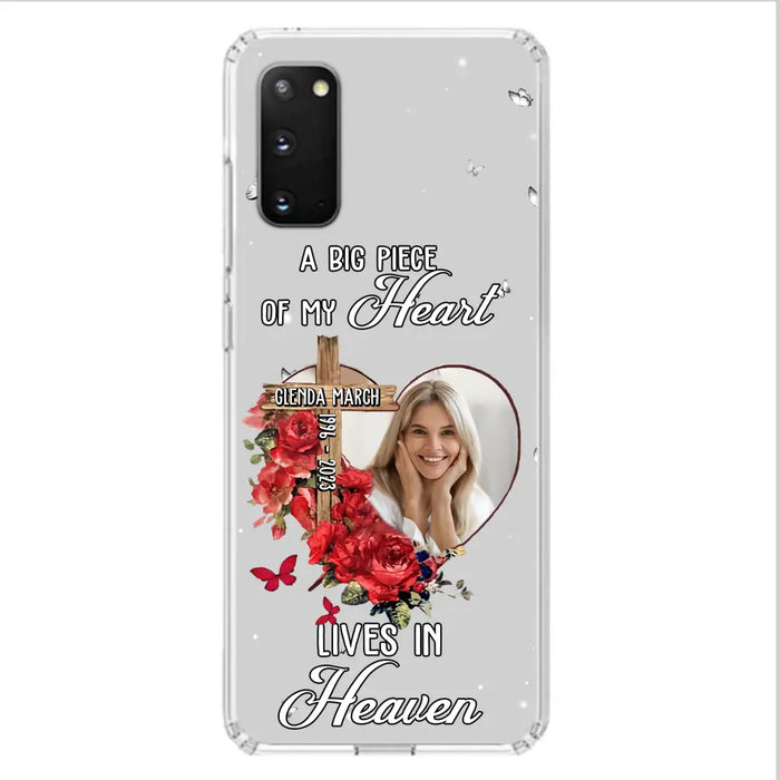 Custom Personalized Memorial Phone Case - Memorial Gift Idea For Family - Case For iPhone/Samsung - The Moment Your Heart Stopped Mine Changed Forever