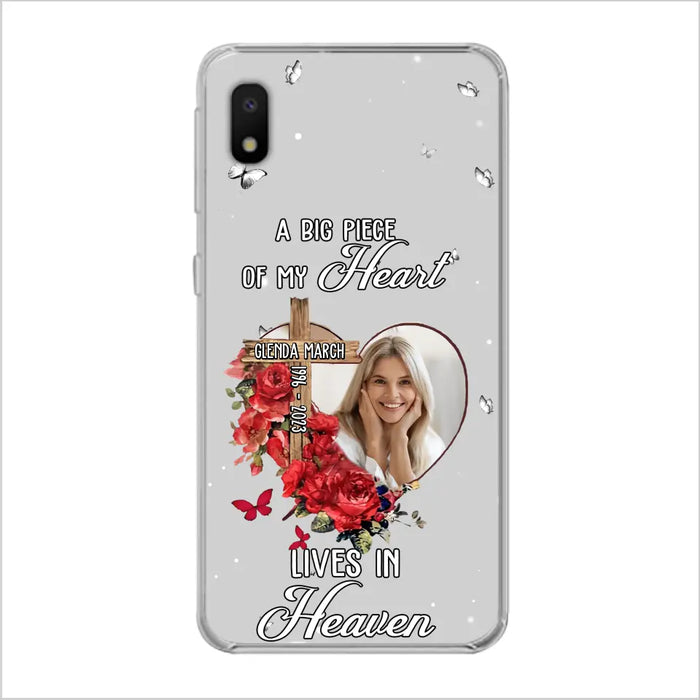 Custom Personalized Memorial Phone Case - Memorial Gift Idea For Family - Case For iPhone/Samsung - The Moment Your Heart Stopped Mine Changed Forever