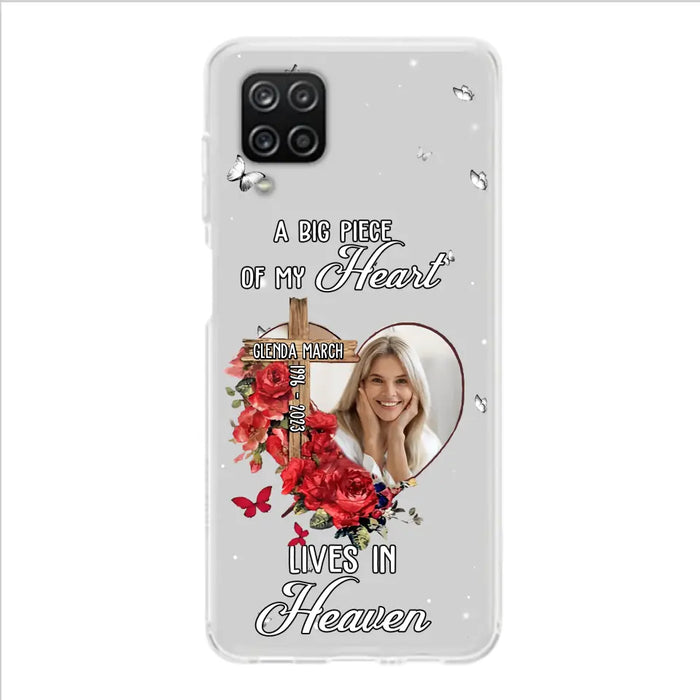 Custom Personalized Memorial Phone Case - Memorial Gift Idea For Family - Case For iPhone/Samsung - The Moment Your Heart Stopped Mine Changed Forever