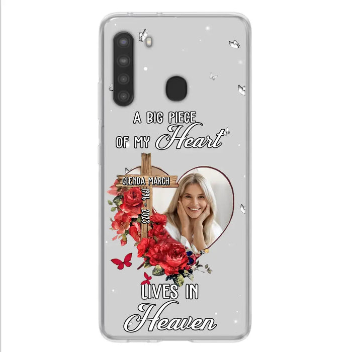 Custom Personalized Memorial Phone Case - Memorial Gift Idea For Family - Case For iPhone/Samsung - The Moment Your Heart Stopped Mine Changed Forever