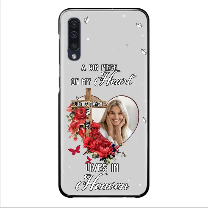 Custom Personalized Memorial Phone Case - Memorial Gift Idea For Family - Case For iPhone/Samsung - The Moment Your Heart Stopped Mine Changed Forever