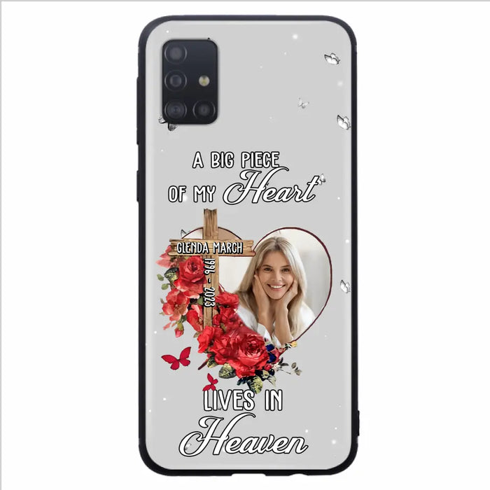 Custom Personalized Memorial Phone Case - Memorial Gift Idea For Family - Case For iPhone/Samsung - The Moment Your Heart Stopped Mine Changed Forever