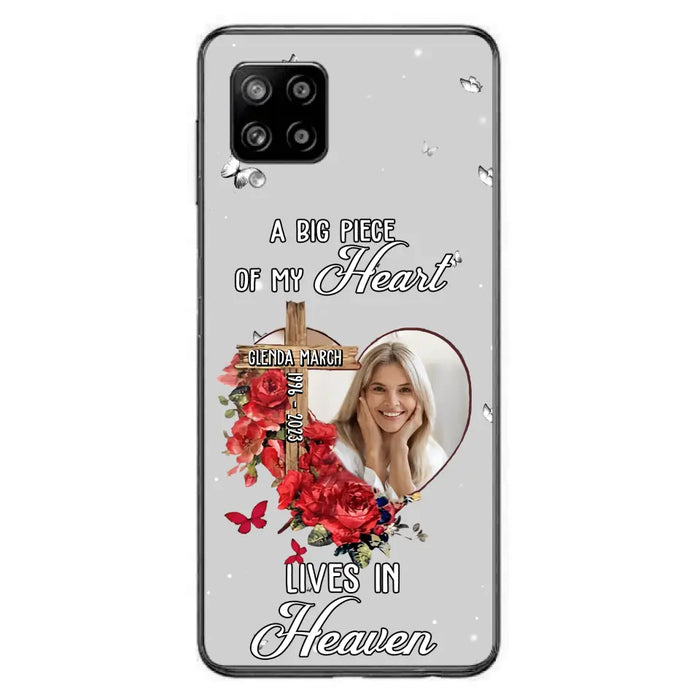 Custom Personalized Memorial Phone Case - Memorial Gift Idea For Family - Case For iPhone/Samsung - The Moment Your Heart Stopped Mine Changed Forever