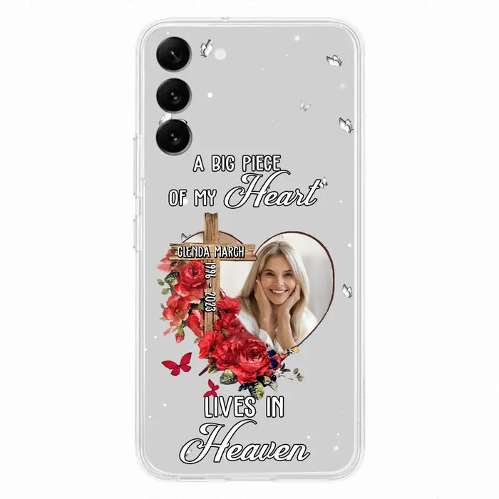 Custom Personalized Memorial Phone Case - Memorial Gift Idea For Family - Case For iPhone/Samsung - The Moment Your Heart Stopped Mine Changed Forever