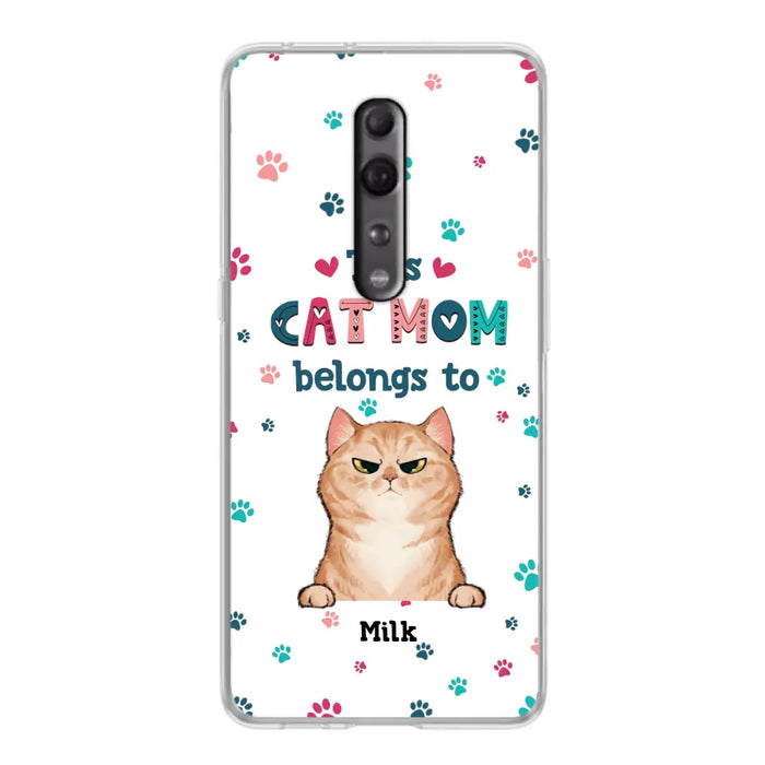 Custom Personalized Cat Phone Case For Oppo/Xiaomi/Huawei - Gift Idea For Cat Lover - Up to 6 Cats - This Cat Mom Belongs To