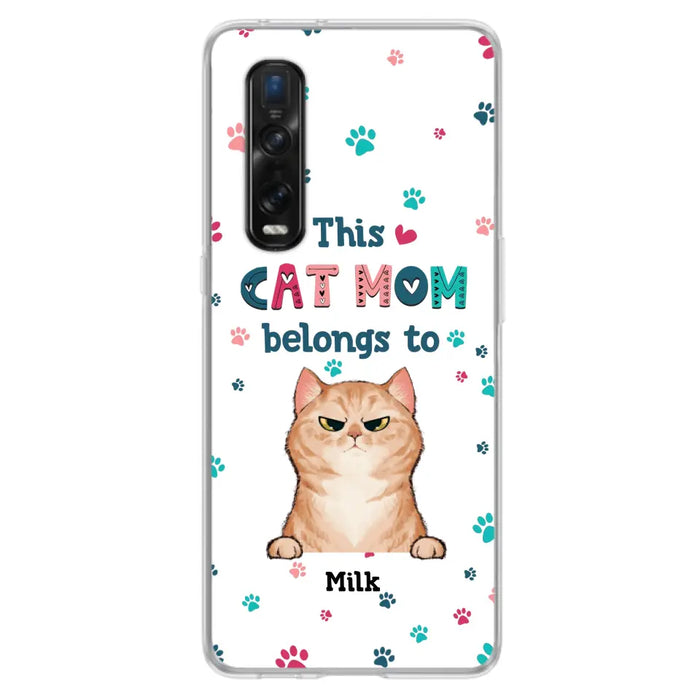 Custom Personalized Cat Phone Case For Oppo/Xiaomi/Huawei - Gift Idea For Cat Lover - Up to 6 Cats - This Cat Mom Belongs To