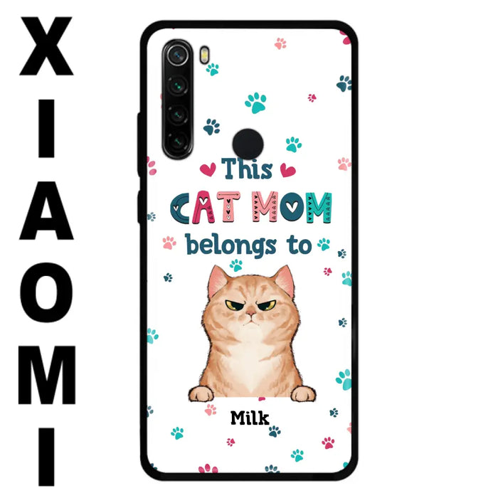 Custom Personalized Cat Phone Case For Oppo/Xiaomi/Huawei - Gift Idea For Cat Lover - Up to 6 Cats - This Cat Mom Belongs To