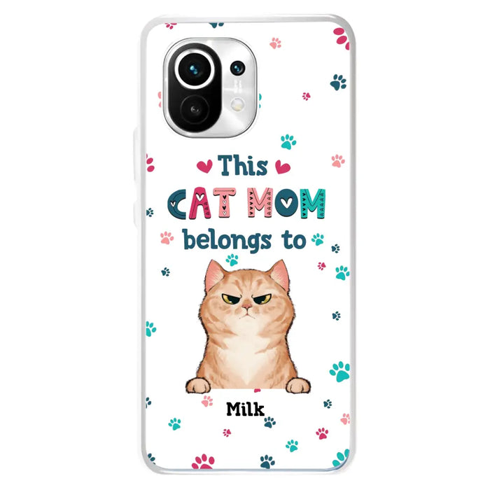 Custom Personalized Cat Phone Case For Oppo/Xiaomi/Huawei - Gift Idea For Cat Lover - Up to 6 Cats - This Cat Mom Belongs To