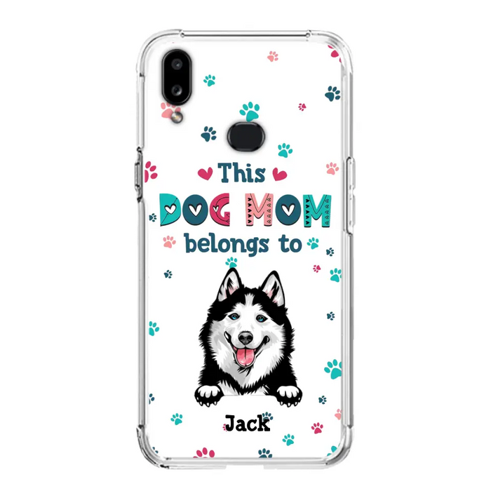 Custom Personalized Dog Phone Case For iPhone And Samsung - Gift Idea For Dog Lover - Up to 6 Dogs - This Dog Mom Belongs To