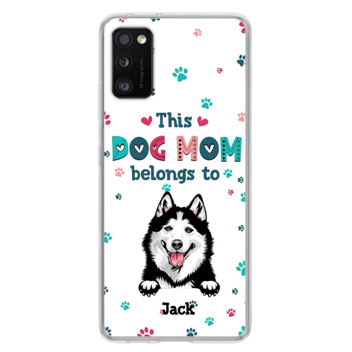 Custom Personalized Dog Phone Case For iPhone And Samsung - Gift Idea For Dog Lover - Up to 6 Dogs - This Dog Mom Belongs To