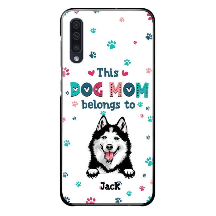 Custom Personalized Dog Phone Case For iPhone And Samsung - Gift Idea For Dog Lover - Up to 6 Dogs - This Dog Mom Belongs To