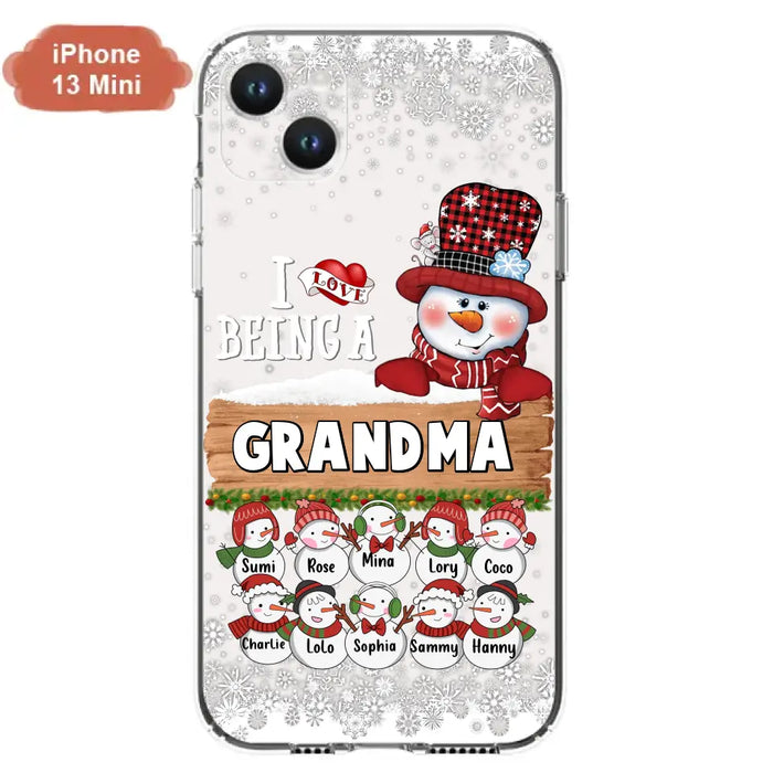 Custom Personalized Grandma Phone Case - Upto 10 Grandkids - Christmas Gift Idea for Grandma - I Love Being A Grandma - Case For iPhone/Samsung