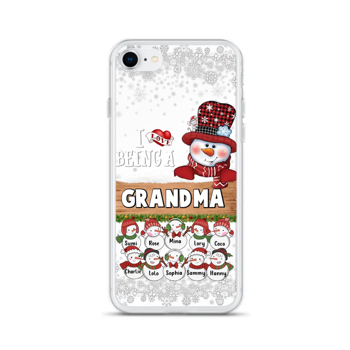 Custom Personalized Grandma Phone Case - Upto 10 Grandkids - Christmas Gift Idea for Grandma - I Love Being A Grandma - Case For iPhone/Samsung