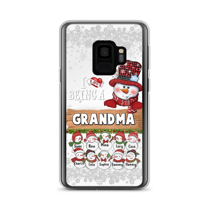 Custom Personalized Grandma Phone Case - Upto 10 Grandkids - Christmas Gift Idea for Grandma - I Love Being A Grandma - Case For iPhone/Samsung