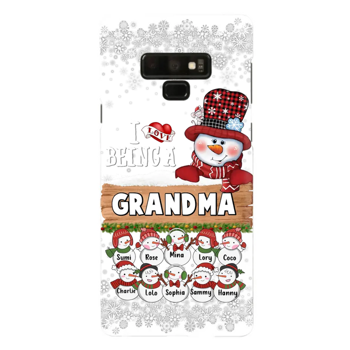 Custom Personalized Grandma Phone Case - Upto 10 Grandkids - Christmas Gift Idea for Grandma - I Love Being A Grandma - Case For iPhone/Samsung