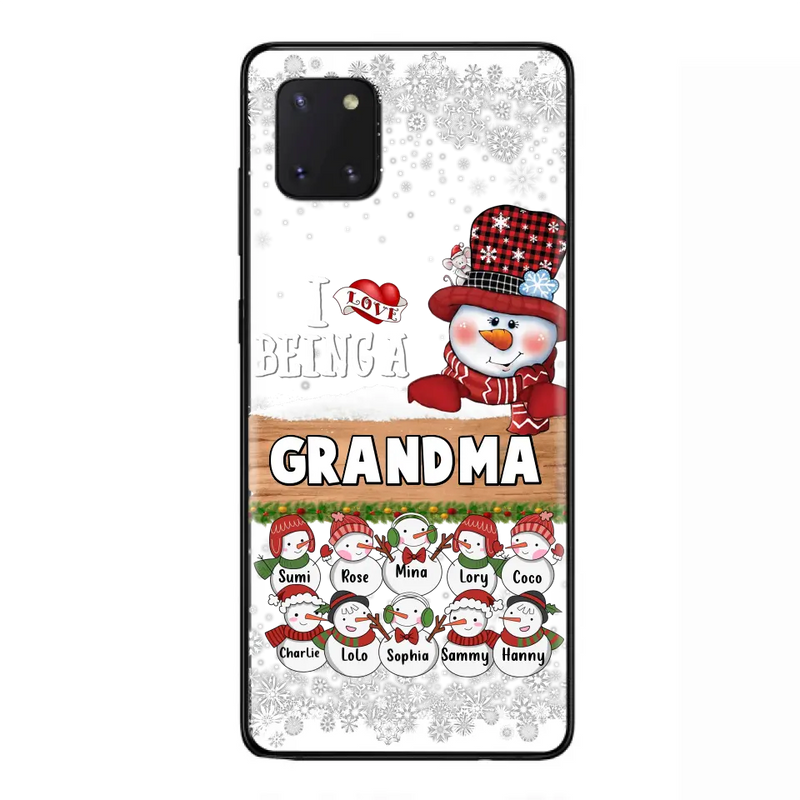 Personalized Grandma Phone Case - Up to 10 Grandkids - Christmas Gift Idea for Grandma - I Love Being A Grandma - Case For iPhone/Samsung