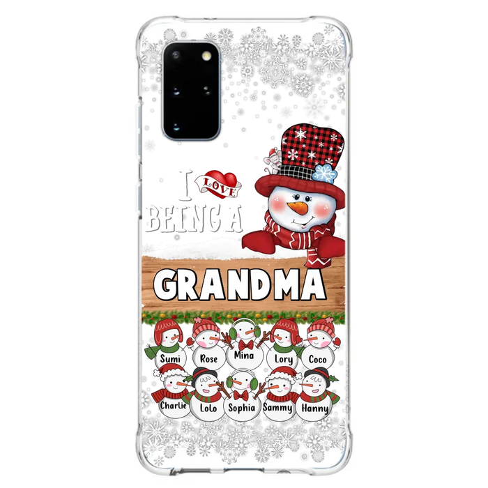 Custom Personalized Grandma Phone Case - Upto 10 Grandkids - Christmas Gift Idea for Grandma - I Love Being A Grandma - Case For iPhone/Samsung