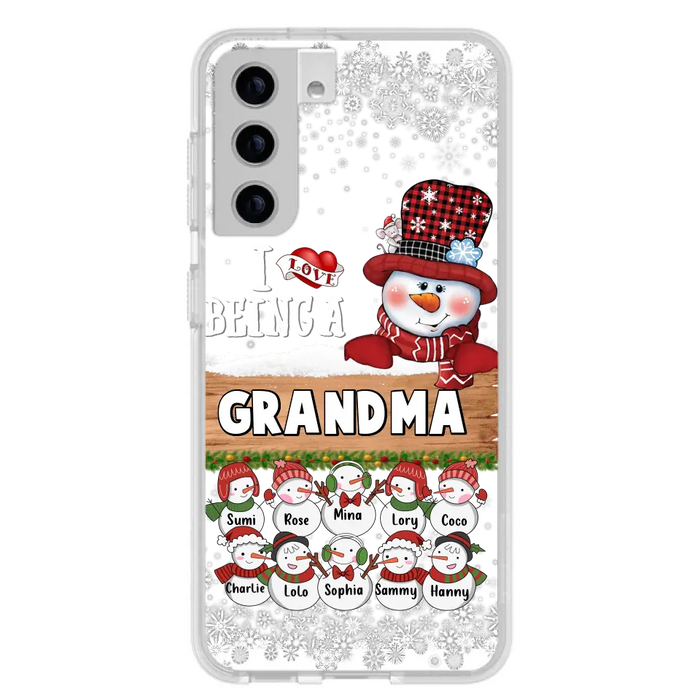 Custom Personalized Grandma Phone Case - Upto 10 Grandkids - Christmas Gift Idea for Grandma - I Love Being A Grandma - Case For iPhone/Samsung