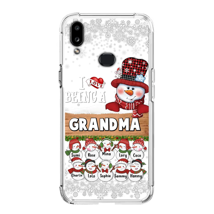 Custom Personalized Grandma Phone Case - Upto 10 Grandkids - Christmas Gift Idea for Grandma - I Love Being A Grandma - Case For iPhone/Samsung