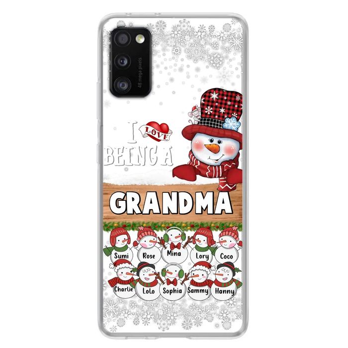 Custom Personalized Grandma Phone Case - Upto 10 Grandkids - Christmas Gift Idea for Grandma - I Love Being A Grandma - Case For iPhone/Samsung