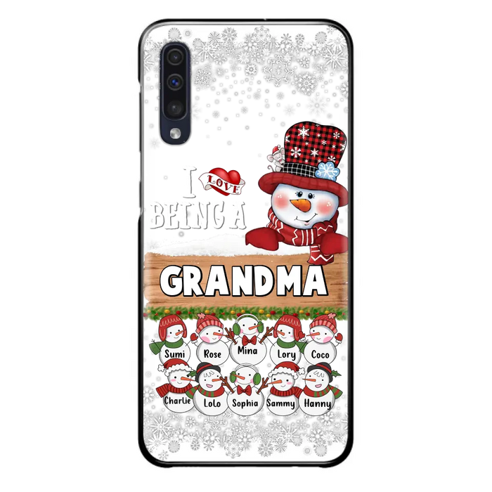 Custom Personalized Grandma Phone Case - Upto 10 Grandkids - Christmas Gift Idea for Grandma - I Love Being A Grandma - Case For iPhone/Samsung