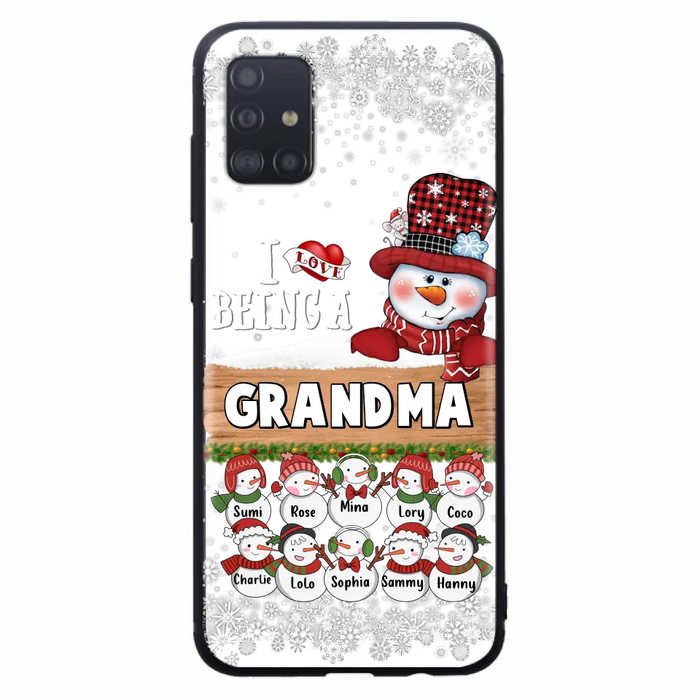 Custom Personalized Grandma Phone Case - Upto 10 Grandkids - Christmas Gift Idea for Grandma - I Love Being A Grandma - Case For iPhone/Samsung