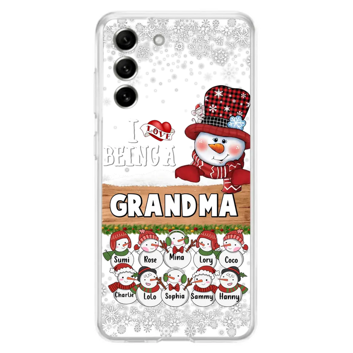 Custom Personalized Grandma Phone Case - Upto 10 Grandkids - Christmas Gift Idea for Grandma - I Love Being A Grandma - Case For iPhone/Samsung