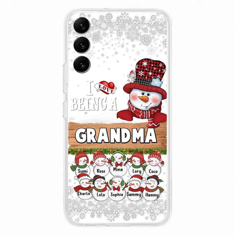 Personalized Grandma Phone Case - Up to 10 Grandkids - Christmas Gift Idea for Grandma - I Love Being A Grandma - Case For iPhone/Samsung