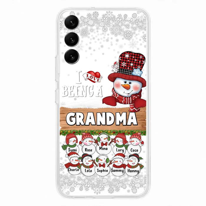 Custom Personalized Grandma Phone Case - Upto 10 Grandkids - Christmas Gift Idea for Grandma - I Love Being A Grandma - Case For iPhone/Samsung