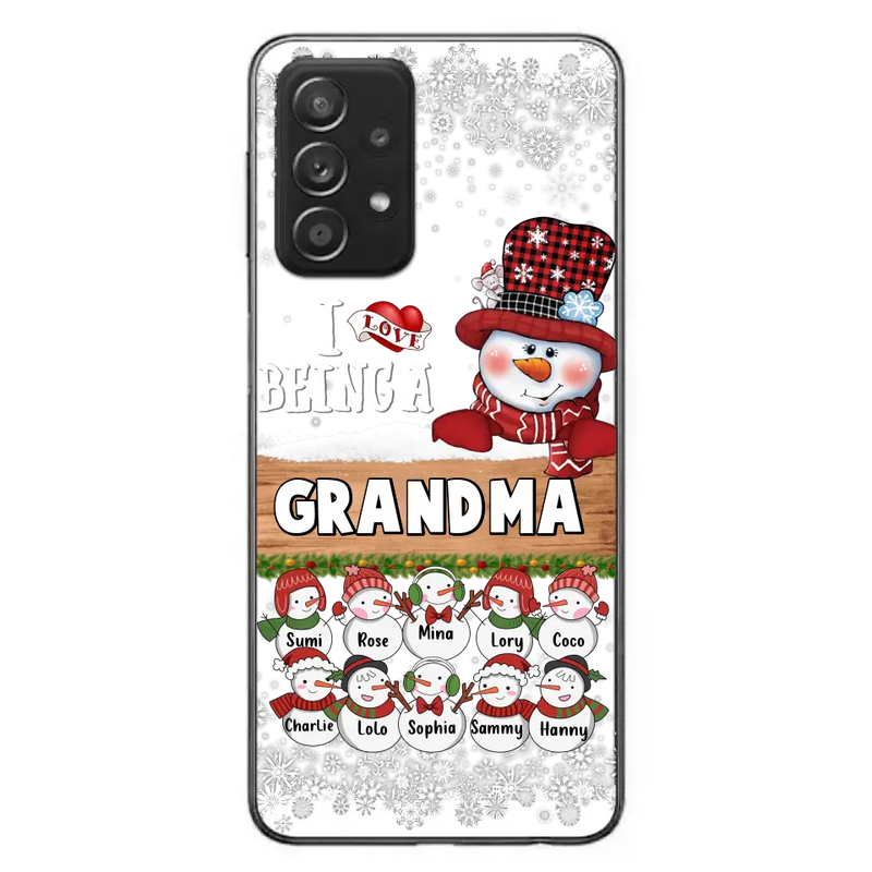 Personalized Grandma Phone Case - Up to 10 Grandkids - Christmas Gift Idea for Grandma - I Love Being A Grandma - Case For iPhone/Samsung