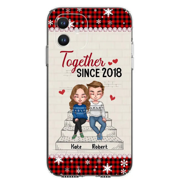 Custom Personalized Christmas Couple Phone Case - Christmas Gift Idea For Couple - Together Since 2018 - Case For iPhone/Samsung