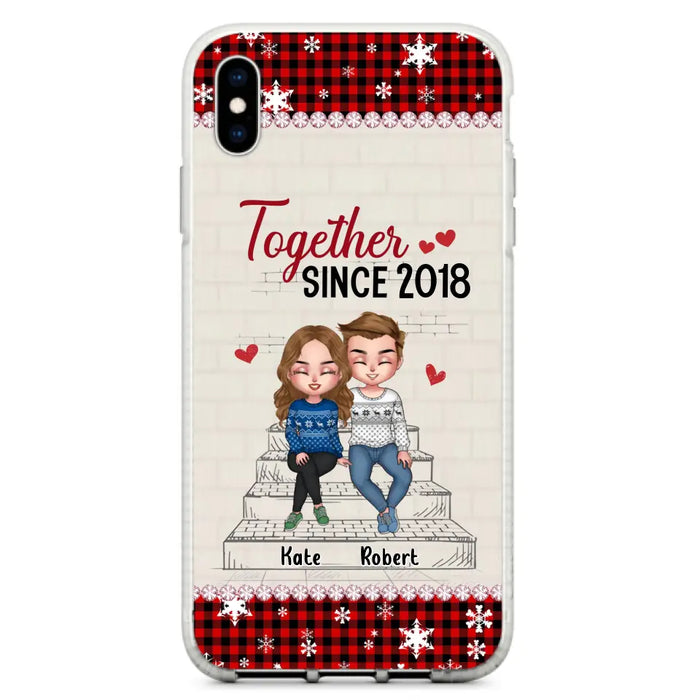 Custom Personalized Christmas Couple Phone Case - Christmas Gift Idea For Couple - Together Since 2018 - Case For iPhone/Samsung