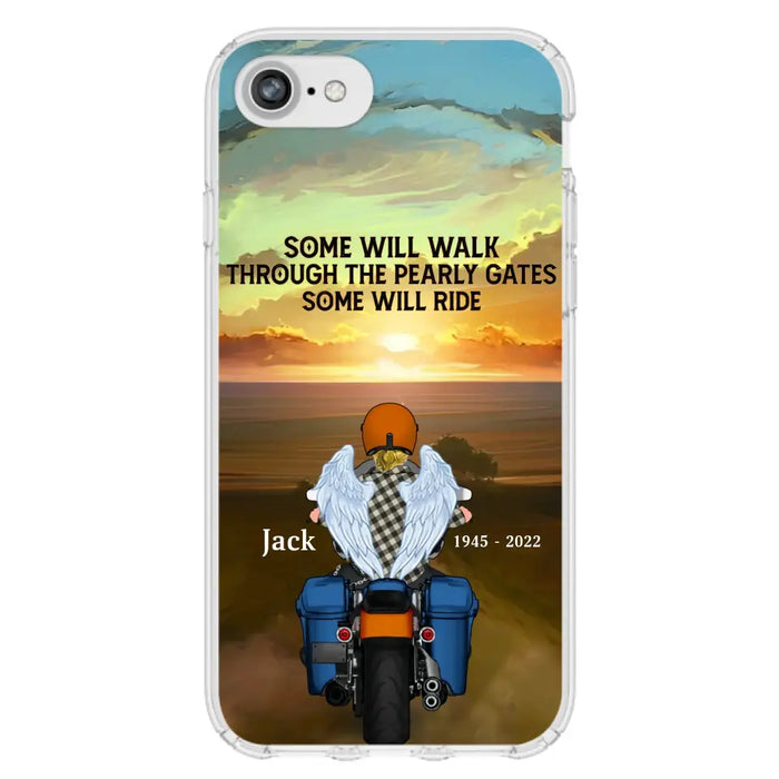 Custom Personalized Memorial Biker Phone Case - Memorial Gift Idea For Father's Day - Some Will Ride - Case For iPhone/Samsung