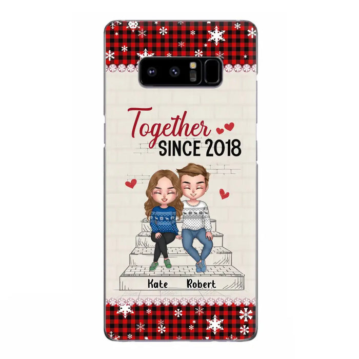 Custom Personalized Christmas Couple Phone Case - Christmas Gift Idea For Couple - Together Since 2018 - Case For iPhone/Samsung