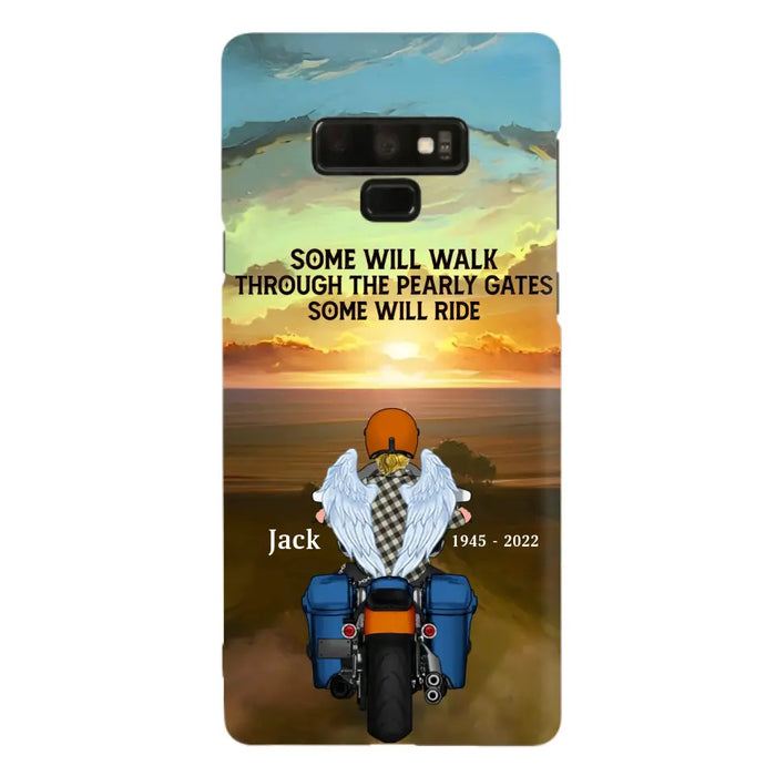 Custom Personalized Memorial Biker Phone Case - Memorial Gift Idea For Father's Day - Some Will Ride - Case For iPhone/Samsung