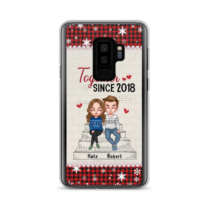 Custom Personalized Christmas Couple Phone Case - Christmas Gift Idea For Couple - Together Since 2018 - Case For iPhone/Samsung