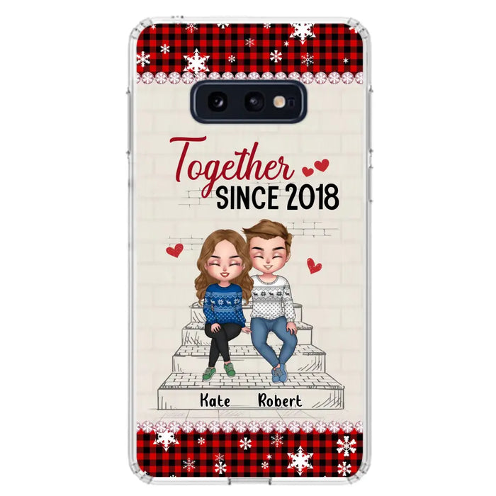 Custom Personalized Christmas Couple Phone Case - Christmas Gift Idea For Couple - Together Since 2018 - Case For iPhone/Samsung