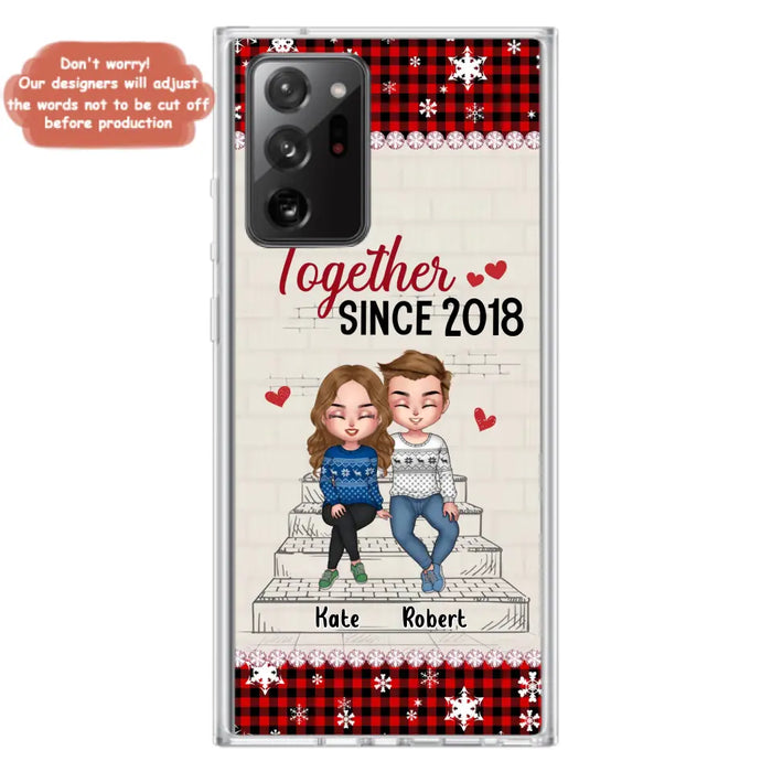 Custom Personalized Christmas Couple Phone Case - Christmas Gift Idea For Couple - Together Since 2018 - Case For iPhone/Samsung