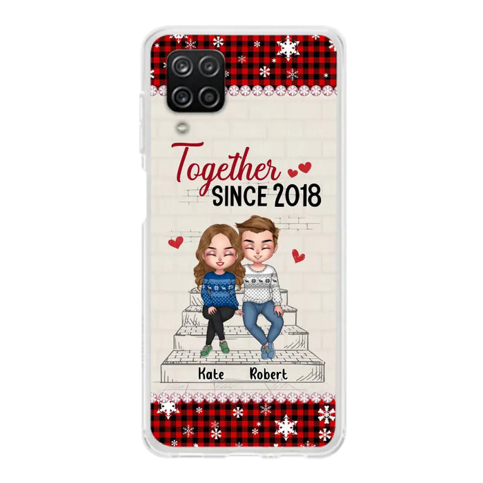 Custom Personalized Christmas Couple Phone Case - Christmas Gift Idea For Couple - Together Since 2018 - Case For iPhone/Samsung