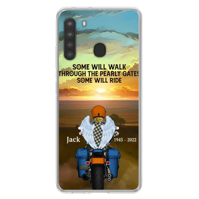 Custom Personalized Memorial Biker Phone Case - Memorial Gift Idea For Father's Day - Some Will Ride - Case For iPhone/Samsung