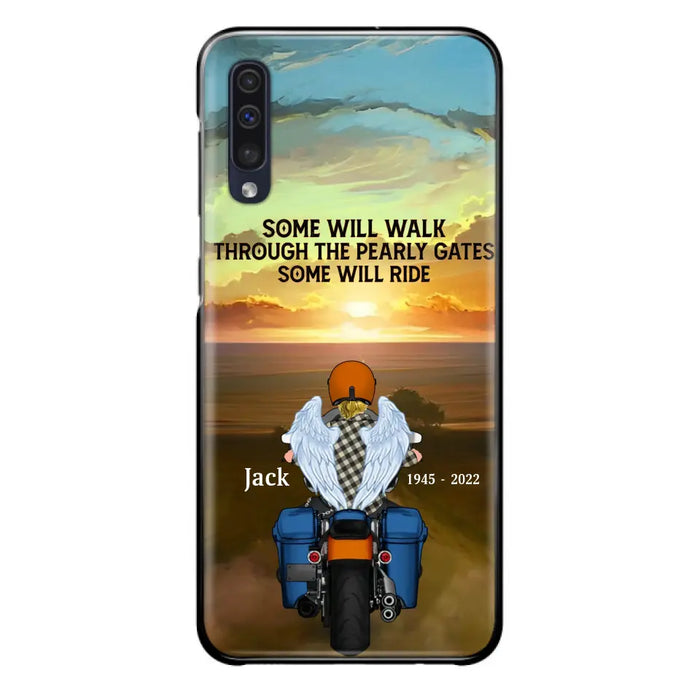 Custom Personalized Memorial Biker Phone Case - Memorial Gift Idea For Father's Day - Some Will Ride - Case For iPhone/Samsung