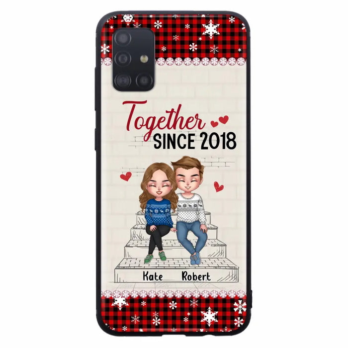 Custom Personalized Christmas Couple Phone Case - Christmas Gift Idea For Couple - Together Since 2018 - Case For iPhone/Samsung