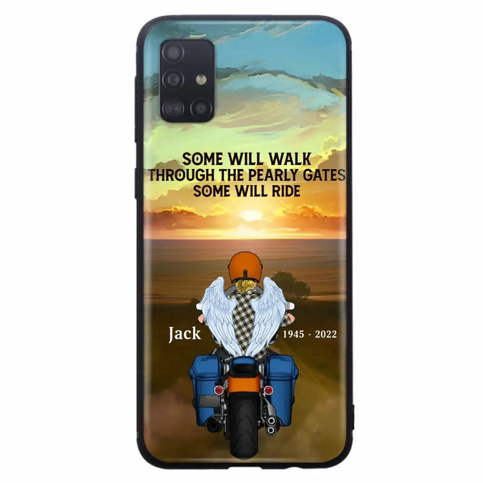 Custom Personalized Memorial Biker Phone Case - Memorial Gift Idea For Father's Day - Some Will Ride - Case For iPhone/Samsung