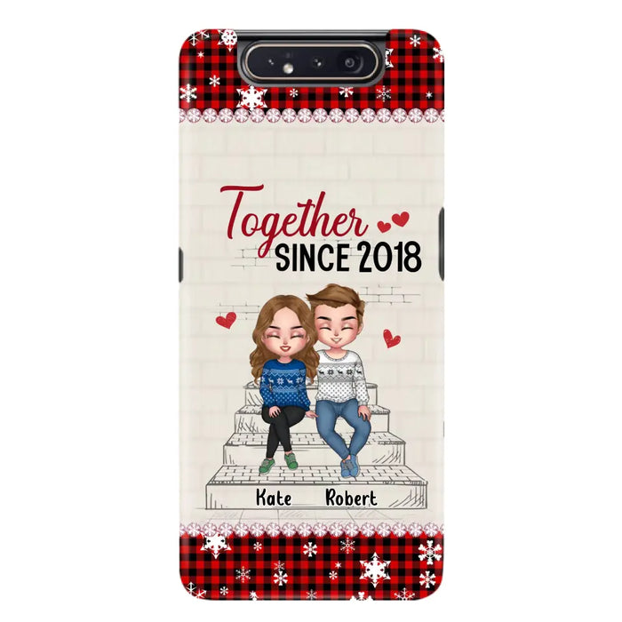 Custom Personalized Christmas Couple Phone Case - Christmas Gift Idea For Couple - Together Since 2018 - Case For iPhone/Samsung